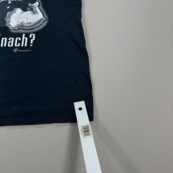Vintage Popeye Got Spinach Shirt Cartoon Cut-Off Men's‎ Medium Black - Picture 9 of 10